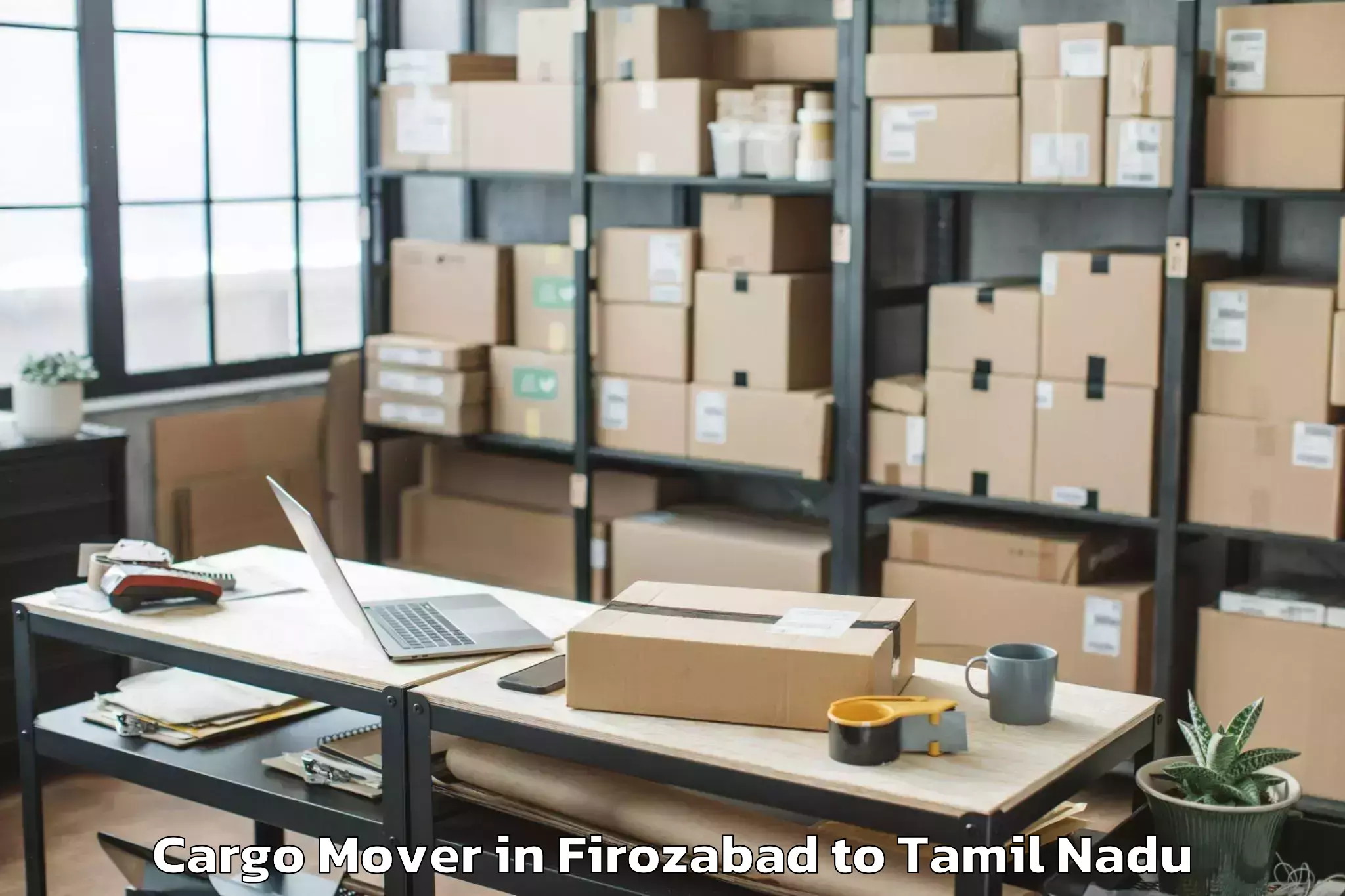 Top Firozabad to Vskvalasai Dindigul Dist Cargo Mover Available